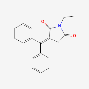 molecular formula C19H17NO2 B15459453 2,5-Pyrrolidinedione, 3-(diphenylmethylene)-1-ethyl- CAS No. 61334-10-9