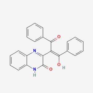 molecular formula C23H16N2O3 B15459472 3-[(E)-1-hydroxy-3-oxo-1,3-diphenylprop-1-en-2-yl]-1H-quinoxalin-2-one 