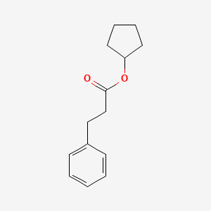 molecular formula C14H18O2 B15459478 Cyclopentyl 3-phenylpropanoate CAS No. 61361-70-4