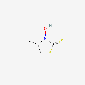 molecular formula C4H7NOS2 B15459482 3-Hydroxy-4-methyl-1,3-thiazolidine-2-thione CAS No. 61266-19-1