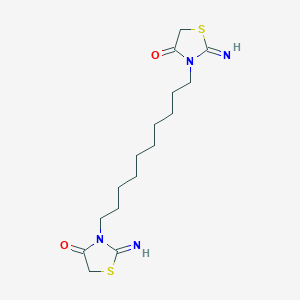 molecular formula C16H26N4O2S2 B15459524 3,3'-(Decane-1,10-diyl)bis(2-imino-1,3-thiazolidin-4-one) CAS No. 61531-82-6