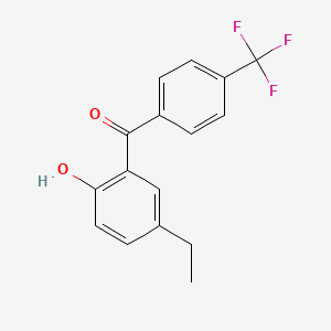 molecular formula C16H13F3O2 B15459604 (5-Ethyl-2-hydroxyphenyl)[4-(trifluoromethyl)phenyl]methanone CAS No. 61750-29-6