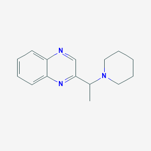 molecular formula C15H19N3 B15459617 2-[1-(Piperidin-1-yl)ethyl]quinoxaline CAS No. 61573-28-2