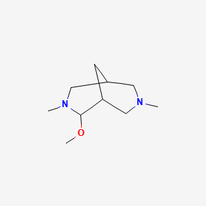 molecular formula C10H20N2O B15459622 2-Methoxy-3,7-dimethyl-3,7-diazabicyclo[3.3.1]nonane CAS No. 61267-92-3