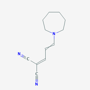 molecular formula C12H15N3 B15459630 [3-(Azepan-1-yl)prop-2-en-1-ylidene]propanedinitrile CAS No. 61600-18-8