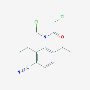 2-Chloro-N-(chloromethyl)-N-(3-cyano-2,6-diethylphenyl)acetamide