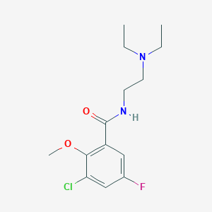 molecular formula C14H20ClFN2O2 B15459682 3-Chloro-N-[2-(diethylamino)ethyl]-5-fluoro-2-methoxybenzamide CAS No. 61328-02-7