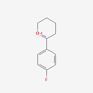 molecular formula C11H12FO+ B15459689 6-(4-Fluorophenyl)-2,3,4,5-tetrahydropyran-1-ium CAS No. 61191-95-5