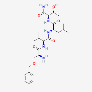 molecular formula C25H41N5O6 B15459719 O-Benzyl-L-seryl-L-valyl-L-leucyl-L-threoninamide CAS No. 61238-59-3