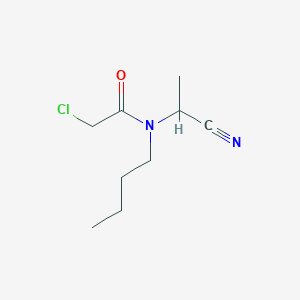 molecular formula C9H15ClN2O B15459734 N-Butyl-2-chloro-N-(1-cyanoethyl)acetamide CAS No. 61555-54-2