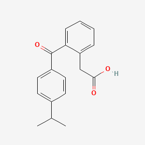 {2-[4-(Propan-2-yl)benzoyl]phenyl}acetic acid