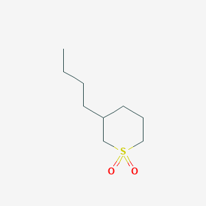 molecular formula C9H18O2S B15459802 2H-Thiopyran, 3-butyltetrahydro-, 1,1-dioxide CAS No. 61639-17-6