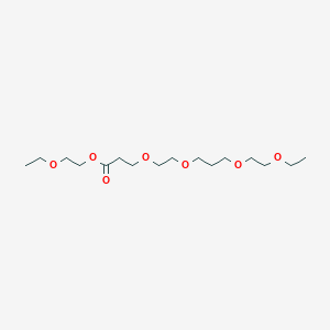 molecular formula C16H32O7 B15459809 2-Ethoxyethyl 3,6,10,13-tetraoxahexadecan-16-oate CAS No. 61286-34-8