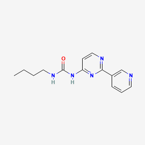 molecular formula C14H17N5O B15459823 N-Butyl-N'-[2-(pyridin-3-yl)pyrimidin-4-yl]urea CAS No. 61310-16-5