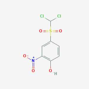 molecular formula C7H5Cl2NO5S B15459857 4-(Dichloromethanesulfonyl)-2-nitrophenol CAS No. 61497-20-9