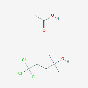 molecular formula C8H15Cl3O3 B15459864 Acetic acid;5,5,5-trichloro-2-methylpentan-2-ol CAS No. 61446-89-7