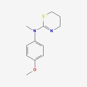 molecular formula C12H16N2OS B15459933 N-(4-Methoxyphenyl)-N-methyl-5,6-dihydro-4H-1,3-thiazin-2-amine CAS No. 61452-17-3