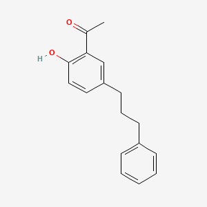 1-[2-Hydroxy-5-(3-phenylpropyl)phenyl]ethan-1-one