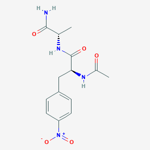 molecular formula C14H18N4O5 B15459999 N-Acetyl-4-nitro-L-phenylalanyl-L-alaninamide CAS No. 61595-62-8