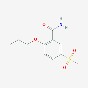 molecular formula C11H15NO4S B15460008 5-(Methanesulfonyl)-2-propoxybenzamide CAS No. 61627-20-1