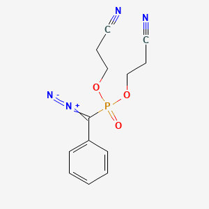 molecular formula C13H13N4O3P B15460025 Bis(2-cyanoethyl) [diazo(phenyl)methyl]phosphonate CAS No. 61244-81-3