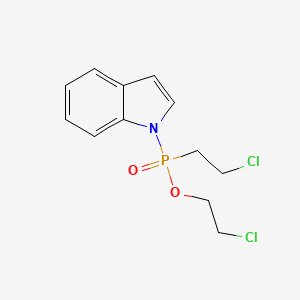 molecular formula C12H14Cl2NO2P B15460042 2-Chloroethyl (2-chloroethyl)1H-indol-1-ylphosphinate CAS No. 61293-68-3