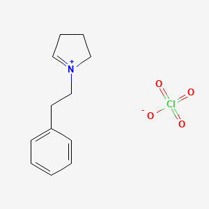 molecular formula C12H16ClNO4 B15460043 1-(2-Phenylethyl)-3,4-dihydro-2H-pyrrol-1-ium perchlorate CAS No. 61212-35-9