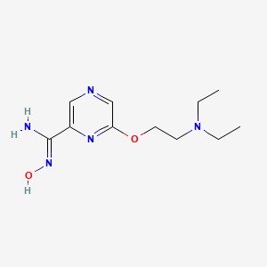 molecular formula C11H19N5O2 B15460048 6-[2-(diethylamino)ethoxy]-N'-hydroxypyrazine-2-carboximidamide 