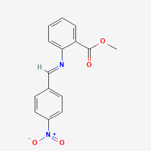 Benzoic acid, 2-[[(4-nitrophenyl)methylene]amino]-, methyl ester