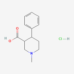 molecular formula C13H18ClNO2 B15460130 1-Methyl-4-phenylpiperidine-3-carboxylic acid;hydrochloride CAS No. 61209-86-7