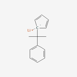 molecular formula C14H15Li B15460138 lithium;2-cyclopenta-2,4-dien-1-ylpropan-2-ylbenzene CAS No. 61385-61-3