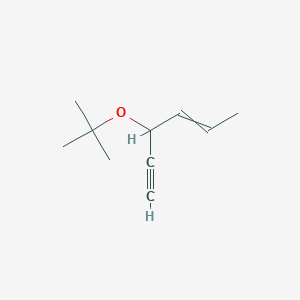 molecular formula C10H16O B15460177 3-tert-Butoxyhex-4-en-1-yne CAS No. 61272-03-5