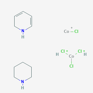 molecular formula C10H20Cl4Co2N2+3 B15460215 Chlorocobalt(1+);chloro(dichloronio)cobalt;1,2-dihydropyridine;piperidine CAS No. 61509-52-2