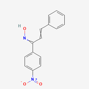 molecular formula C15H12N2O3 B15460257 N-[1-(4-Nitrophenyl)-3-phenylprop-2-en-1-ylidene]hydroxylamine CAS No. 61572-33-6