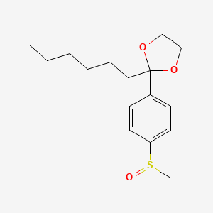 2-Hexyl-2-[4-(methanesulfinyl)phenyl]-1,3-dioxolane