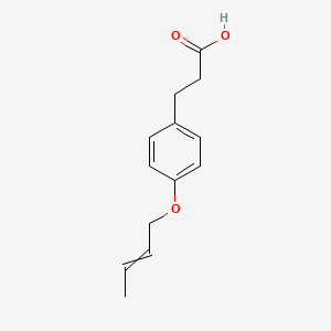 molecular formula C13H16O3 B15460343 3-{4-[(But-2-en-1-yl)oxy]phenyl}propanoic acid CAS No. 61493-76-3