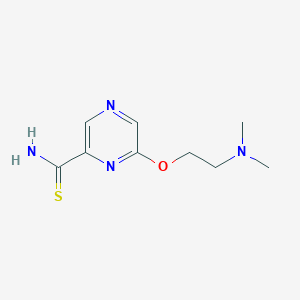 molecular formula C9H14N4OS B15460350 6-[2-(Dimethylamino)ethoxy]pyrazine-2-carbothioamide CAS No. 61280-10-2