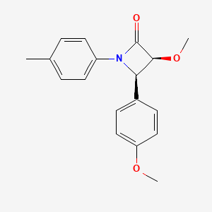 2-Azetidinone, 3-methoxy-4-(4-methoxyphenyl)-1-(4-methylphenyl)-, cis-