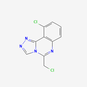 molecular formula C10H6Cl2N4 B15460419 10-Chloro-5-(chloromethyl)[1,2,4]triazolo[4,3-c]quinazoline CAS No. 61164-86-1