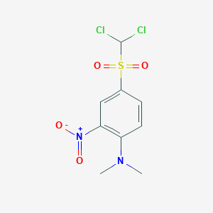 molecular formula C9H10Cl2N2O4S B15460442 4-(Dichloromethanesulfonyl)-N,N-dimethyl-2-nitroaniline CAS No. 61497-10-7