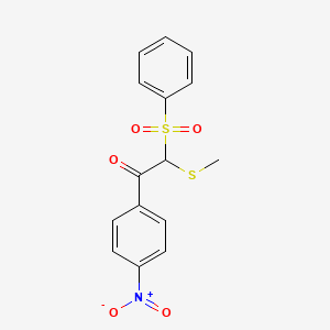 Ethanone, 2-(methylthio)-1-(4-nitrophenyl)-2-(phenylsulfonyl)-