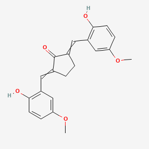 molecular formula C21H20O5 B15460531 2,5-Bis[(2-hydroxy-5-methoxyphenyl)methylidene]cyclopentan-1-one CAS No. 61390-27-0