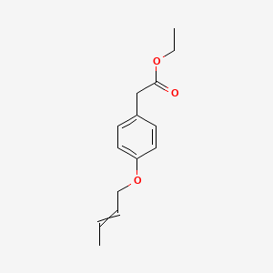 molecular formula C14H18O3 B15460553 Ethyl {4-[(but-2-en-1-yl)oxy]phenyl}acetate CAS No. 61493-62-7