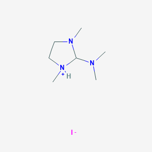 molecular formula C7H18IN3 B15460559 2-(Dimethylamino)-1,3-dimethylimidazolidin-1-ium iodide CAS No. 61295-95-2