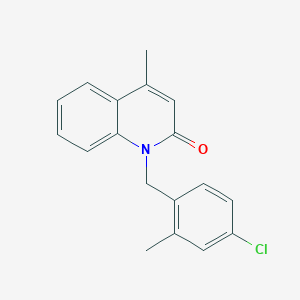 1-[(4-Chloro-2-methylphenyl)methyl]-4-methylquinolin-2(1H)-one