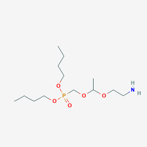 molecular formula C13H30NO5P B15460586 Dibutyl {[1-(2-aminoethoxy)ethoxy]methyl}phosphonate CAS No. 61355-47-3