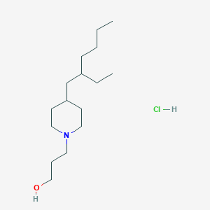 molecular formula C16H34ClNO B15460588 3-[4-(2-Ethylhexyl)piperidin-1-yl]propan-1-ol;hydrochloride CAS No. 61515-55-7