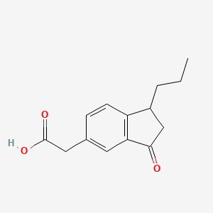 (3-Oxo-1-propyl-2,3-dihydro-1H-inden-5-yl)acetic acid