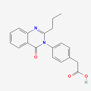 molecular formula C19H18N2O3 B15460673 [4-(4-Oxo-2-propylquinazolin-3(4H)-yl)phenyl]acetic acid CAS No. 61126-61-2