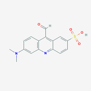 molecular formula C16H14N2O4S B15460734 6-(Dimethylamino)-9-formylacridine-2-sulfonic acid CAS No. 61556-09-0